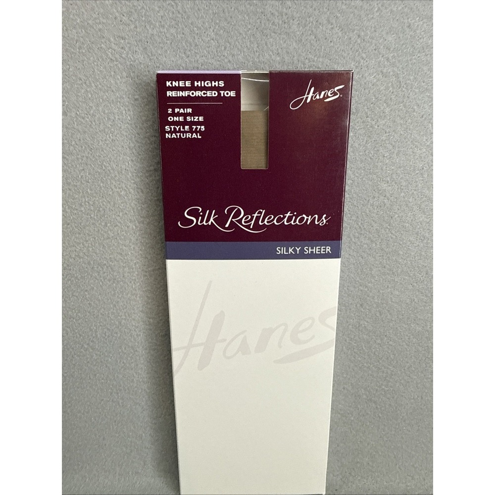 hanes silk reflections knee highs Style 775 Natural  P21